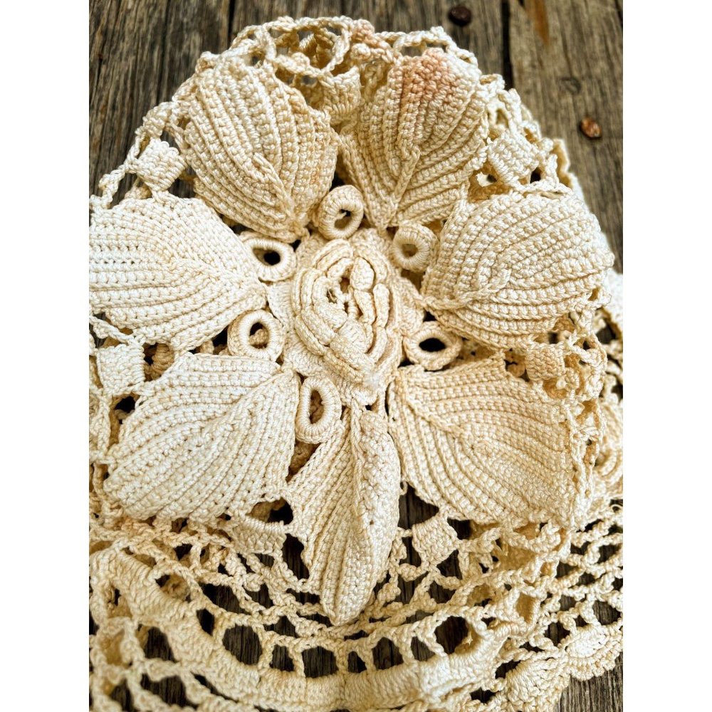 Antique lot crochet baby hat Wool/cotton - Picture 5 of 16